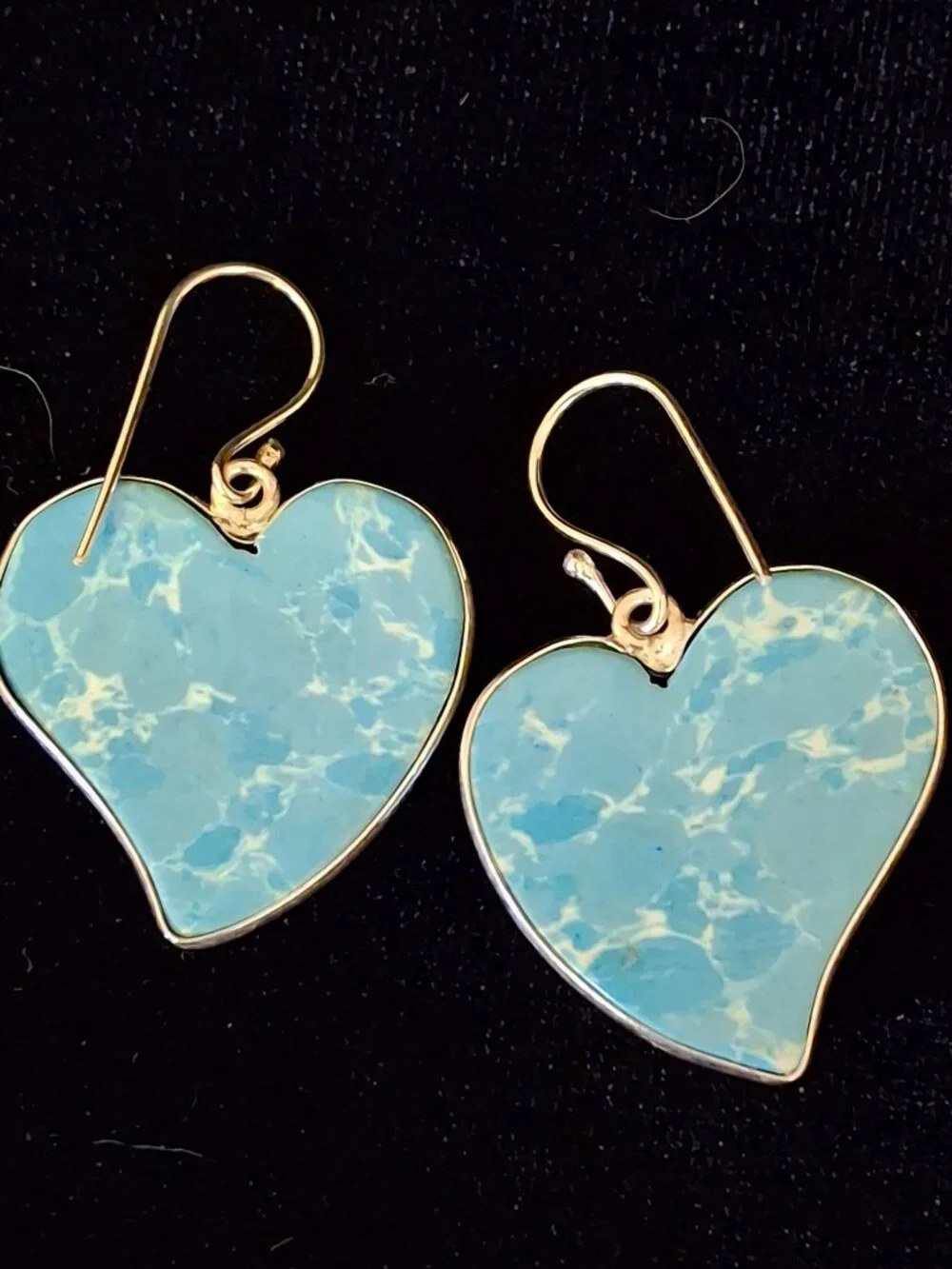 Mosaic Jasper Gemstone Handmade Drop Dangle Earrings  326 NWOT